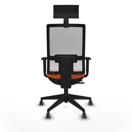 Sedia Ufficio con Poggiatesta Piqueras y Crespo 1D066G1 Arancio