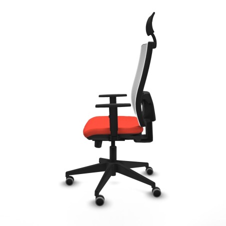 Office Chair with Headrest Piqueras y Crespo 1D066G1 Dark Orange