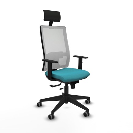 Office Chair with Headrest Piqueras y Crespo 1D066G1 Turquoise
