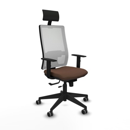 Office Chair with Headrest Piqueras y Crespo 1D066G1 Dark brown