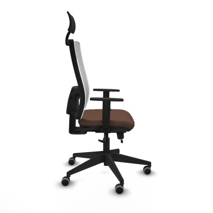 Sedia Ufficio con Poggiatesta Piqueras y Crespo 1D066G1 Marrone scuro 2