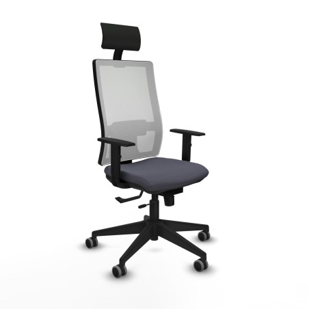 Sedia Ufficio con Poggiatesta Piqueras y Crespo 1D066G1 Grigio scuro