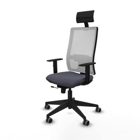 Sedia Ufficio con Poggiatesta Piqueras y Crespo 1D066G1 Grigio scuro