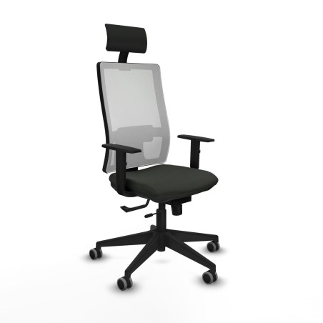 Chaise de Bureau avec Appui-tête Piqueras y Crespo 1D066G1 Noir