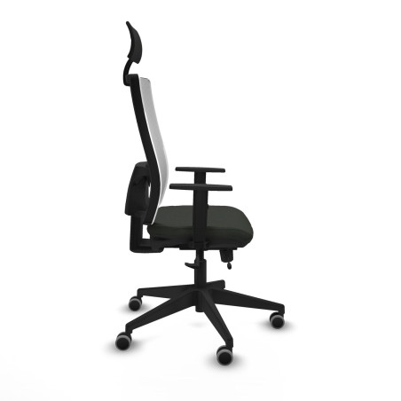 Chaise de Bureau avec Appui-tête Piqueras y Crespo 1D066G1 Noir