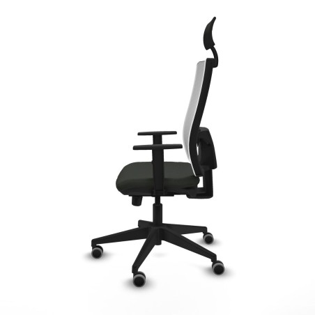 Chaise de Bureau avec Appui-tête Piqueras y Crespo 1D066G1 Noir