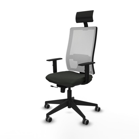 Chaise de Bureau avec Appui-tête Piqueras y Crespo 1D066G1 Noir