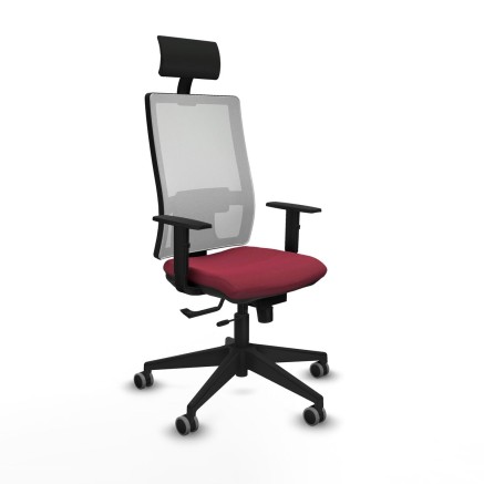 Bürostuhl mit Kopfstütze Piqueras y Crespo 1D066G1 Granatrot