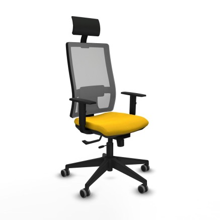 Chaise de Bureau avec Appui-tête Piqueras y Crespo 1D066G1 Jaune