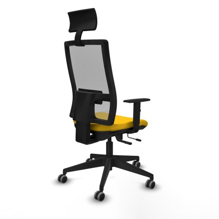 Chaise de Bureau avec Appui-tête Piqueras y Crespo 1D066G1 Jaune 2