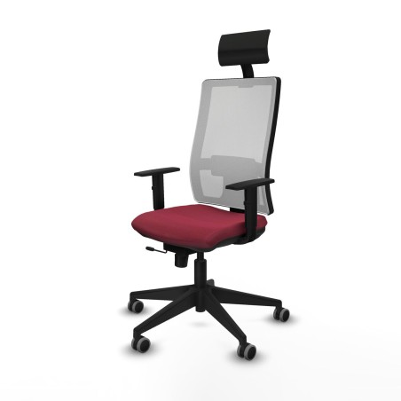 Sedia Ufficio con Poggiatesta Piqueras y Crespo 1D066G1 Rosso Granato