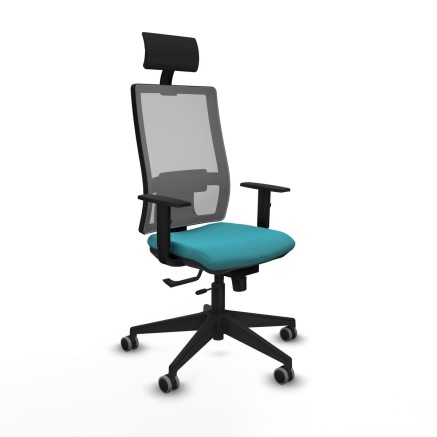 Office Chair with Headrest Piqueras y Crespo 1D066G1 Turquoise