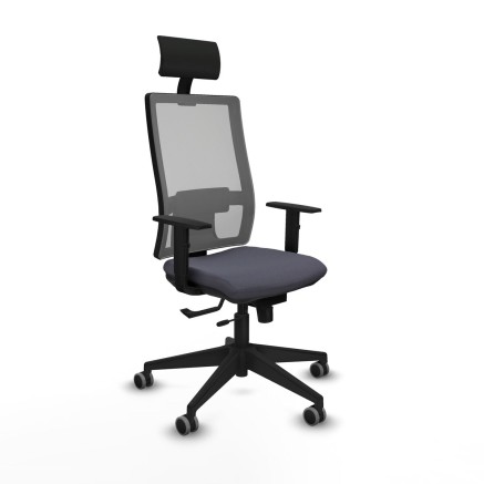 Sedia Ufficio con Poggiatesta Piqueras y Crespo 1D066G1 Grigio scuro