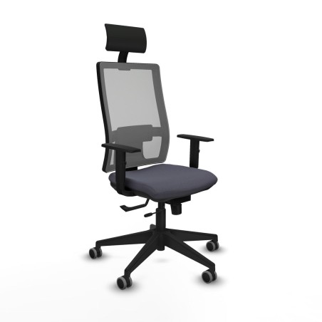 Chaise de Bureau avec Appui-tête Piqueras y Crespo 1D066G1 Gris fonc