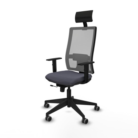 Chaise de Bureau avec Appui-tête Piqueras y Crespo 1D066G1 Gris fonc