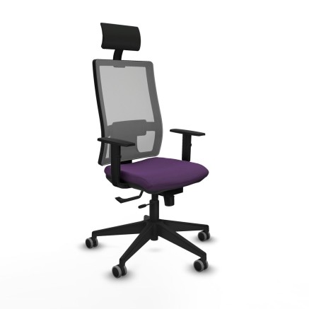 Office Chair with Headrest Piqueras y Crespo 1D066G1 Purple