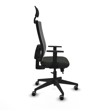 Sedia Ufficio con Poggiatesta Piqueras y Crespo 1D066G1 Nero 2