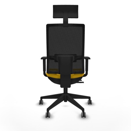 Sedia Ufficio con Poggiatesta Piqueras y Crespo 1D066G1 Giallo
