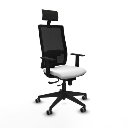 Chaise de Bureau avec Appui-tête Piqueras y Crespo 1D066G1 Blanc