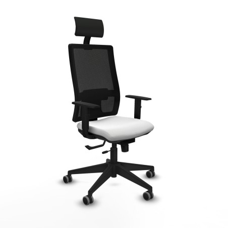 Chaise de Bureau avec Appui-tête Piqueras y Crespo 1D066G1 Blanc