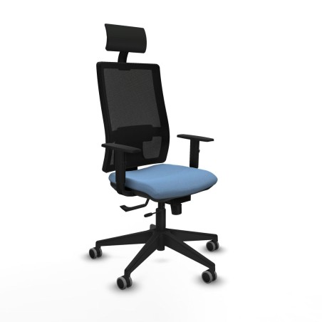 Sedia Ufficio con Poggiatesta Piqueras y Crespo 1D066G1 Blu cielo