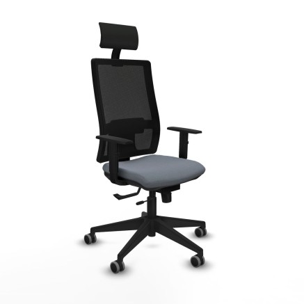 Chaise de Bureau avec Appui-tête Piqueras y Crespo 1D066G1 Gris