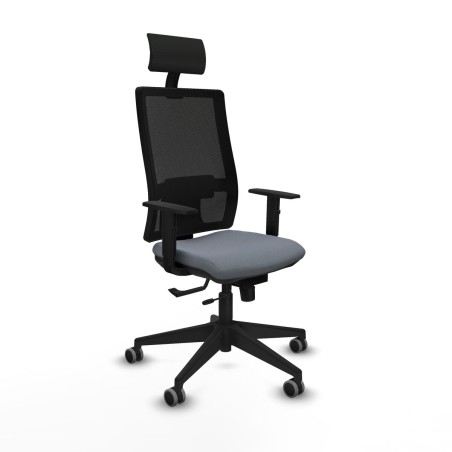 Sedia Ufficio con Poggiatesta Piqueras y Crespo 1D066G1 Grigio