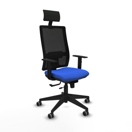 Office Chair with Headrest Piqueras y Crespo 1D066G1 Blue