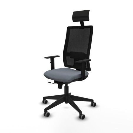 Sedia Ufficio con Poggiatesta Piqueras y Crespo 1D066G1 Grigio
