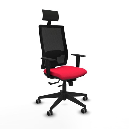 Office Chair with Headrest Piqueras y Crespo 1D066G1 Red