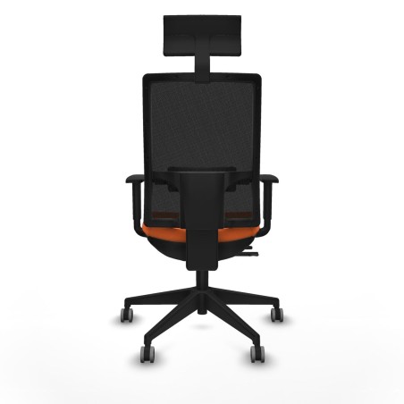Office Chair with Headrest Piqueras y Crespo 1D066G1 Orange