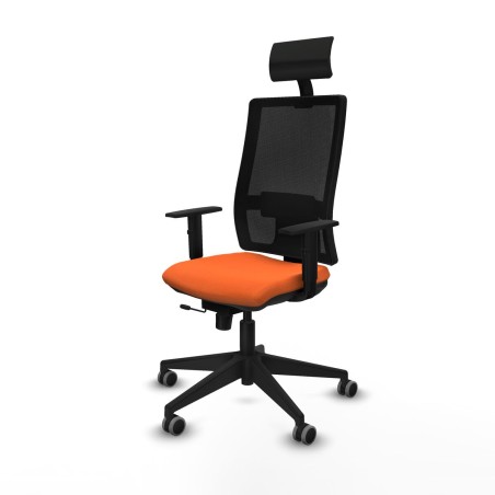 Office Chair with Headrest Piqueras y Crespo 1D066G1 Orange