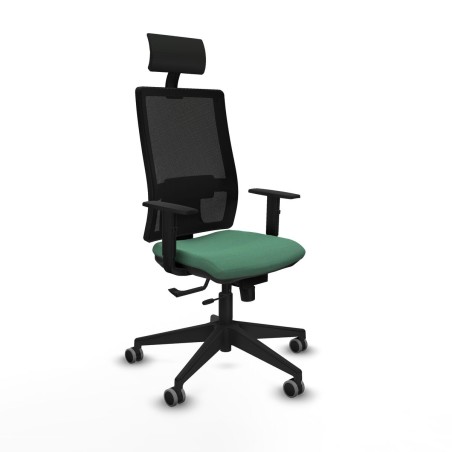 Sedia Ufficio con Poggiatesta Piqueras y Crespo 1D066G1 Verde Smeraldo