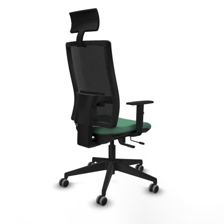 Sedia Ufficio con Poggiatesta Piqueras y Crespo 1D066G1 Verde Smeraldo