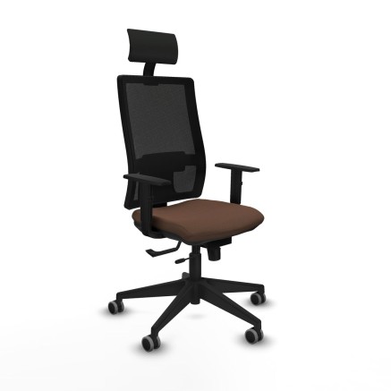 Bürostuhl mit Kopfstütze Piqueras y Crespo 1D066G1 Dunkelbraun