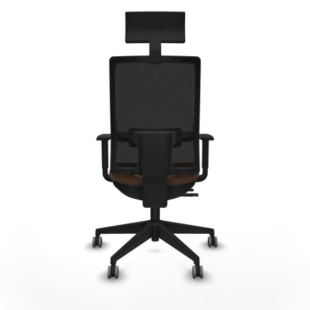 Sedia Ufficio con Poggiatesta Piqueras y Crespo 1D066G1 Marrone scuro