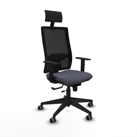 Chaise de Bureau avec Appui-tête Piqueras y Crespo 1D066G1 Gris fonc