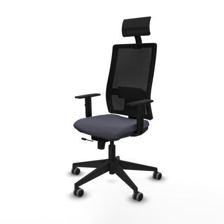 Office Chair with Headrest Piqueras y Crespo 1D066G1 Dark grey
