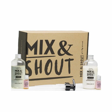 Champú Mix & Shout Rutina Rizado Fortalecedor Lote 4 Piezas Cabello r