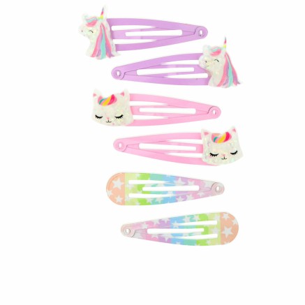 Pinces à cheveux Inca  Multicouleur Licorne 6 Unités