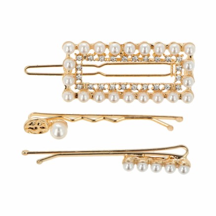 Epingles à chignon Inca  Doré Perles 3 Pièces