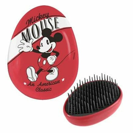 Ontwar Haarborstel Disney  Rood Mickey Mouse 7 x 9 x 4 cm