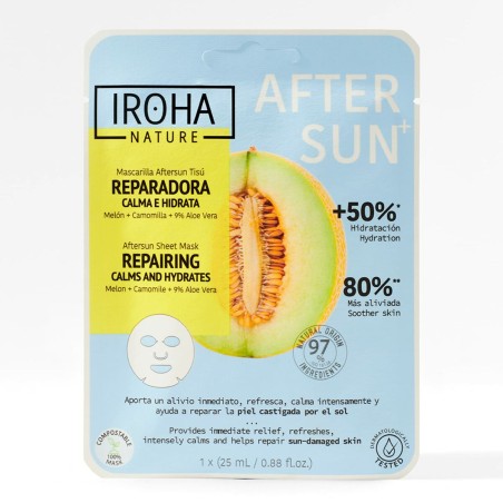 Mascarilla Facial Iroha Repairing calms and hydrates Melón (1 unidad)