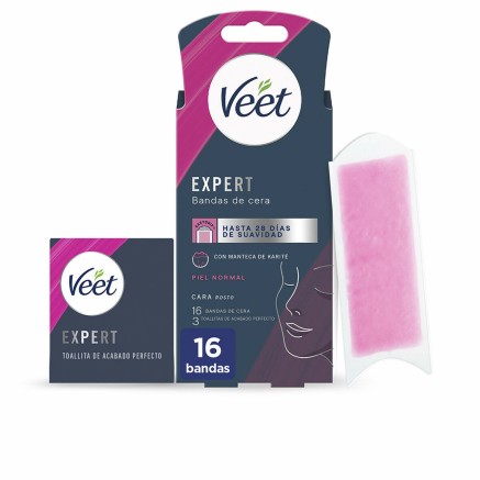 Strisce Depilatorie Viso Veet Expert (16 Unità) 2