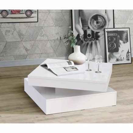 Centre Table White 78 x 78 x 36 cm 2