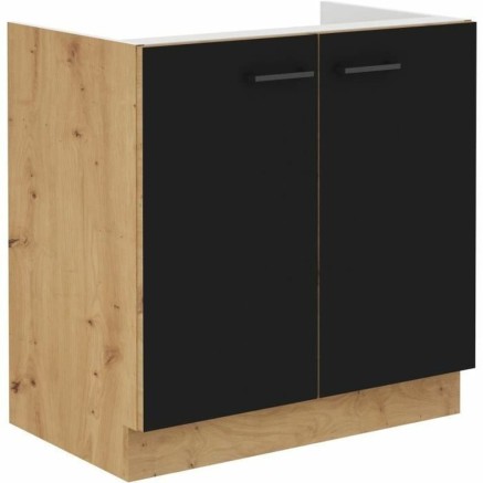 Mobile per lavandino Nero noir Nero opaco 80 cm
