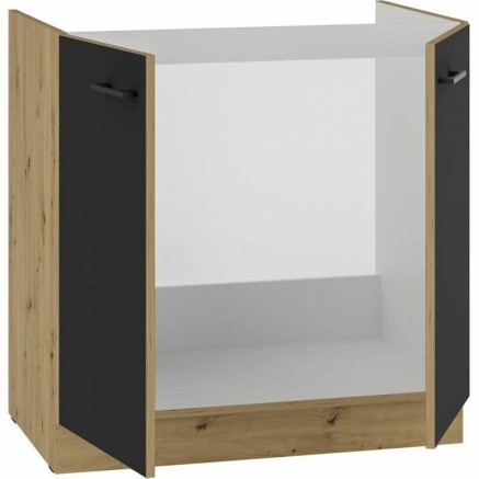 Mobile per lavandino Nero noir Nero opaco 80 cm 2