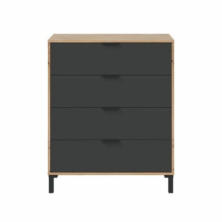 Cassettiera Marrone Nero 77,5 x 40 x 93,5 cm