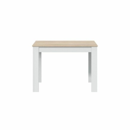 Dining Table LILIAN White Brown Wood 109 x 67 x 78 cm