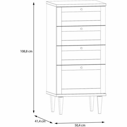 Commode Beige 50,4 x 41,4 x 108,8 cm 2